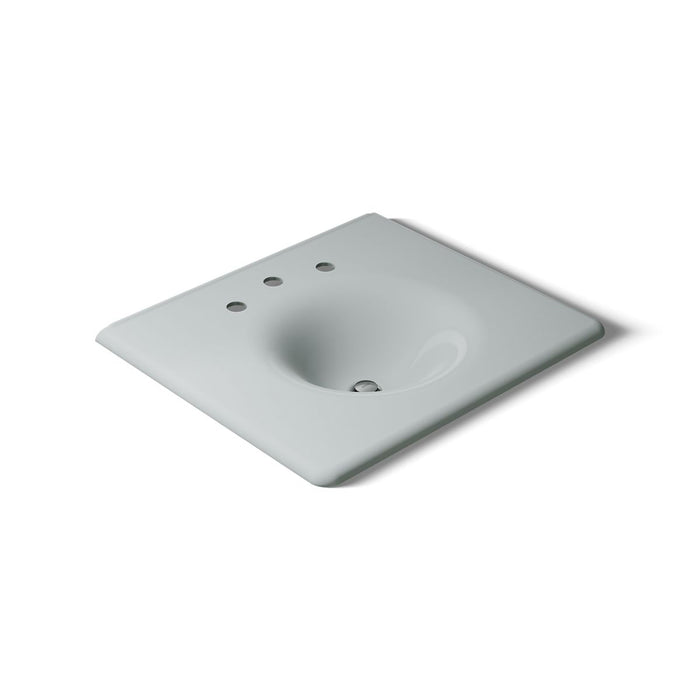 KOHLER K-3048-8 Iron/Impressions 25" Enameled Cast Iron Vanity Top with Integrated Round Sink