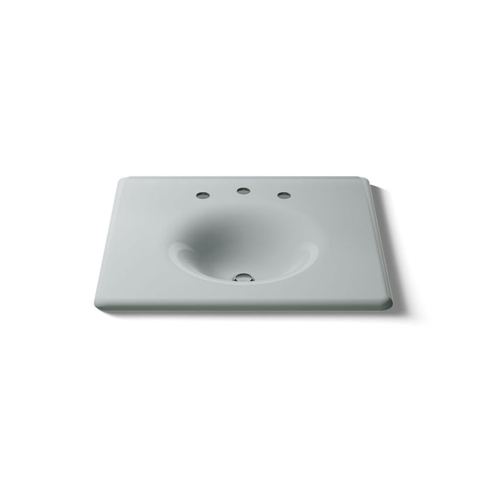 KOHLER K-3048-8 Iron/Impressions 25" Enameled Cast Iron Vanity Top with Integrated Round Sink