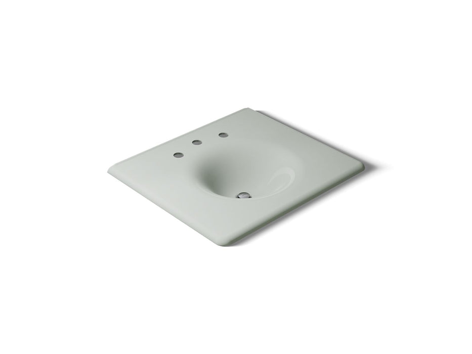 KOHLER K-3048-8 Iron/Impressions 25" Enameled Cast Iron Vanity Top with Integrated Round Sink