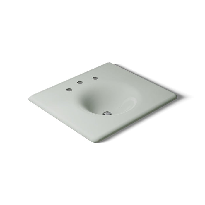 KOHLER K-3048-8 Iron/Impressions 25" Enameled Cast Iron Vanity Top with Integrated Round Sink