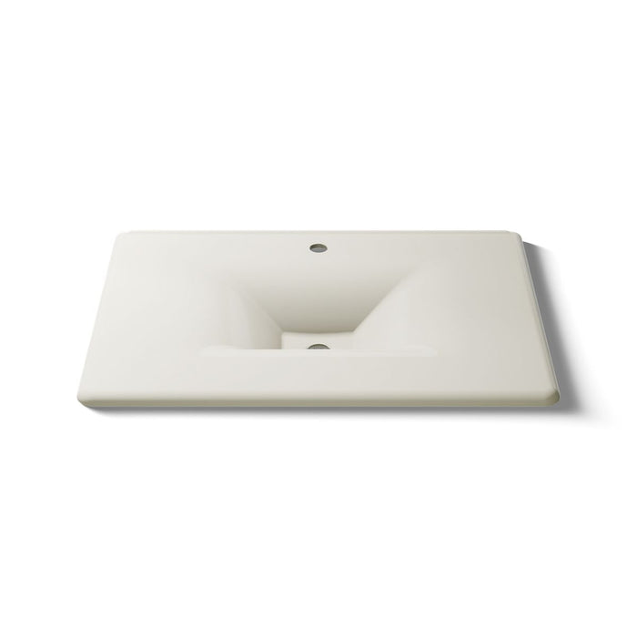 KOHLER K-3049-1 Iron/Impressions 31" Enameled Cast Iron Vanity Top with Integrated Rectangular Sink