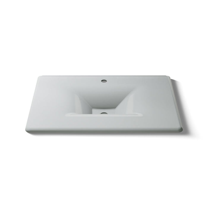 KOHLER K-3049-1 Iron/Impressions 31" Enameled Cast Iron Vanity Top with Integrated Rectangular Sink