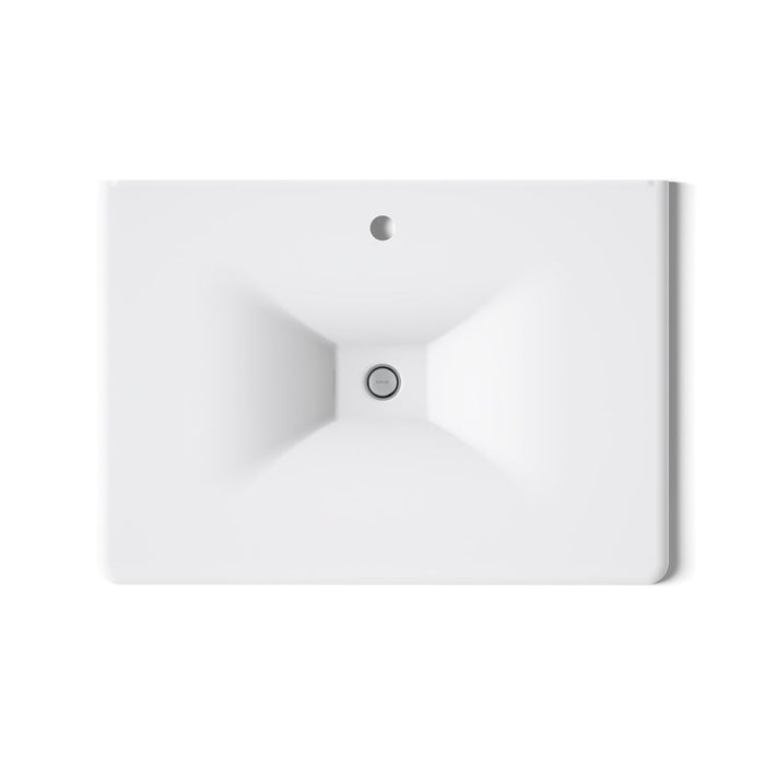 KOHLER K-3049-1 Iron/Impressions 31" Enameled Cast Iron Vanity Top with Integrated Rectangular Sink