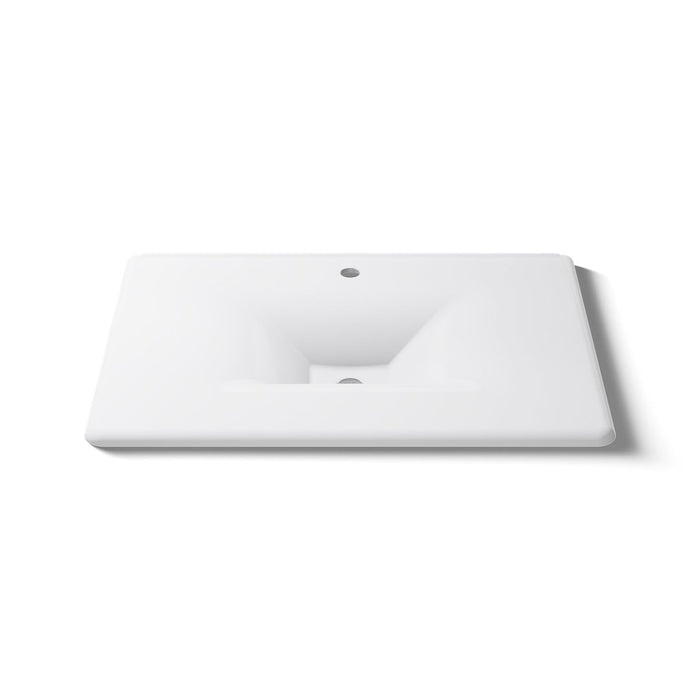 KOHLER K-3049-1 Iron/Impressions 31" Enameled Cast Iron Vanity Top with Integrated Rectangular Sink
