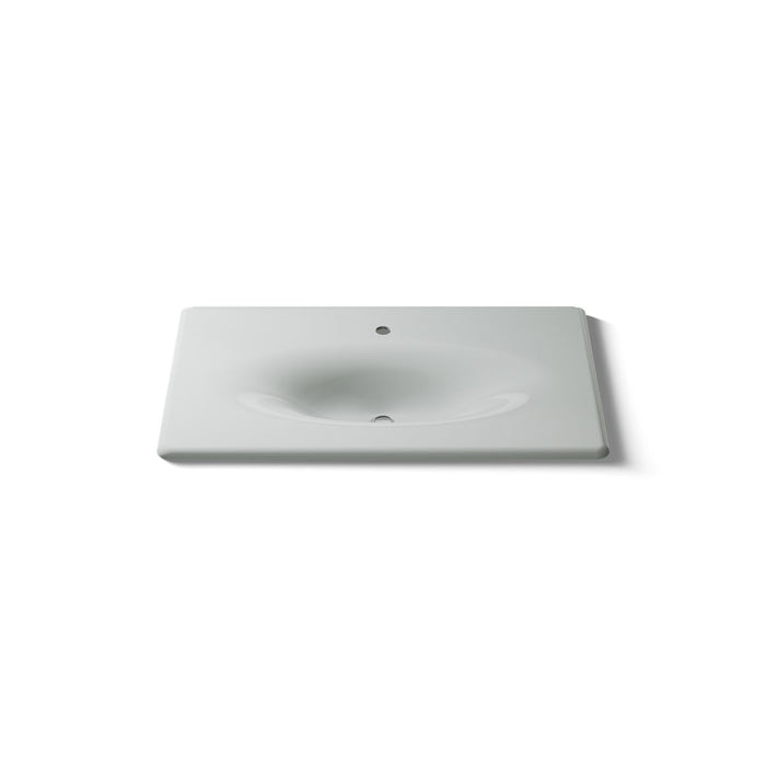 KOHLER K-3051-1 Iron/Impressions 37" Enameled Cast Iron Vanity Top with Integrated Oval Sink
