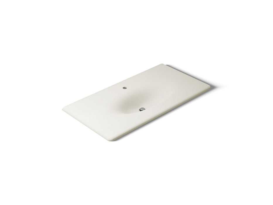 KOHLER K-3052-1 Iron/Impressions 43" Enameled Cast Iron Vanity Top with Integrated Oval Sink