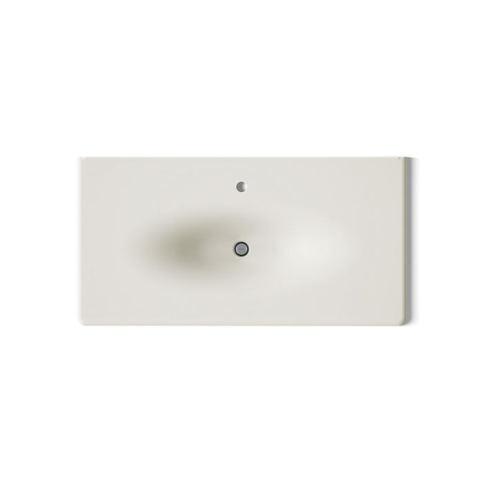 KOHLER K-3052-1 Iron/Impressions 43" Enameled Cast Iron Vanity Top with Integrated Oval Sink