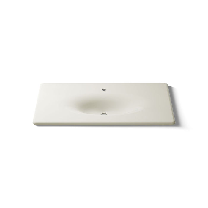 KOHLER K-3052-1 Iron/Impressions 43" Enameled Cast Iron Vanity Top with Integrated Oval Sink