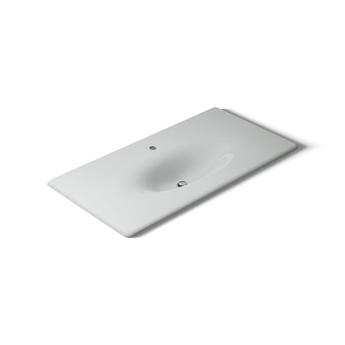 KOHLER K-3052-1 Iron/Impressions 43" Enameled Cast Iron Vanity Top with Integrated Oval Sink