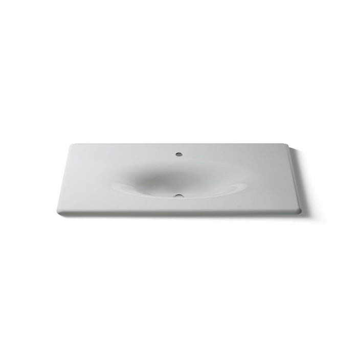 KOHLER K-3052-1 Iron/Impressions 43" Enameled Cast Iron Vanity Top with Integrated Oval Sink