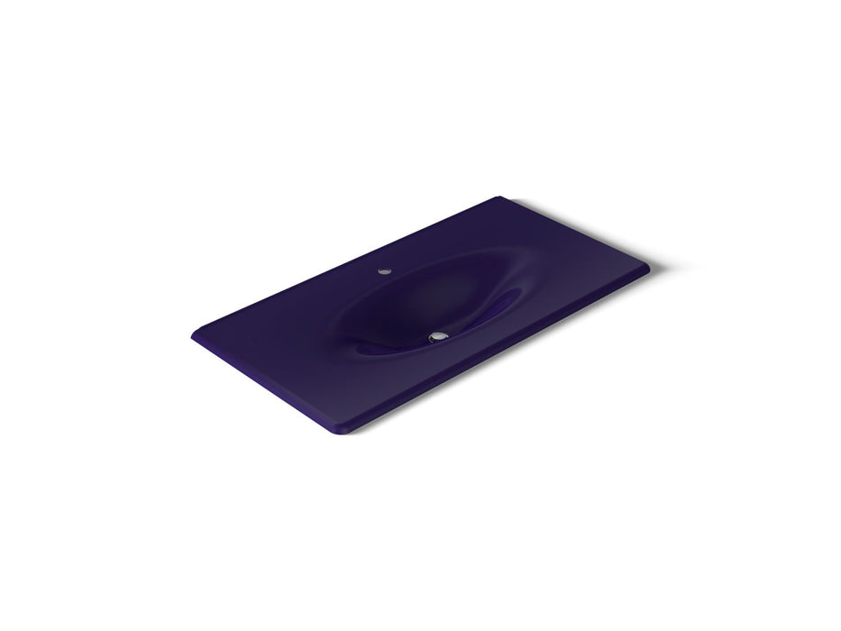 KOHLER K-3052-1 Iron/Impressions 43" Enameled Cast Iron Vanity Top with Integrated Oval Sink