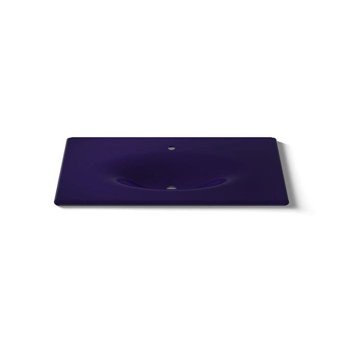 KOHLER K-3052-1 Iron/Impressions 43" Enameled Cast Iron Vanity Top with Integrated Oval Sink