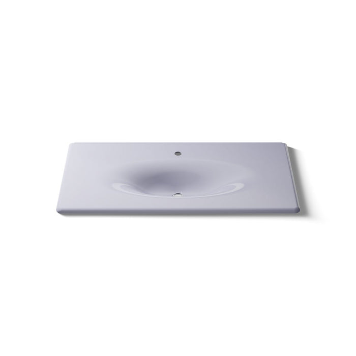 KOHLER K-3052-1 Iron/Impressions 43" Enameled Cast Iron Vanity Top with Integrated Oval Sink, lavender grey - view 4