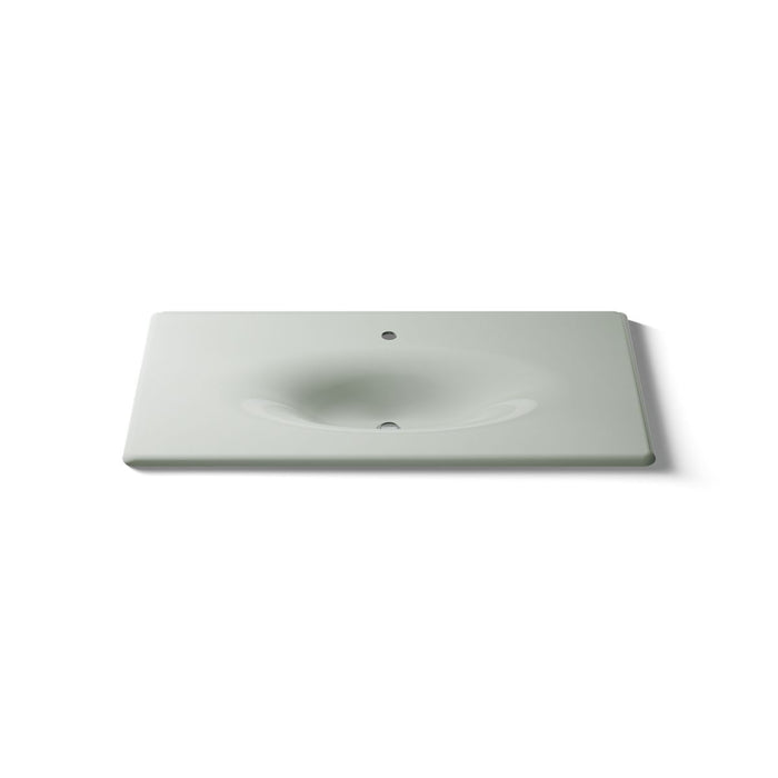 KOHLER K-3052-1 Iron/Impressions 43" Enameled Cast Iron Vanity Top with Integrated Oval Sink