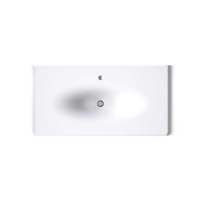 KOHLER K-3052-1 Iron/Impressions 43" Enameled Cast Iron Vanity Top with Integrated Oval Sink