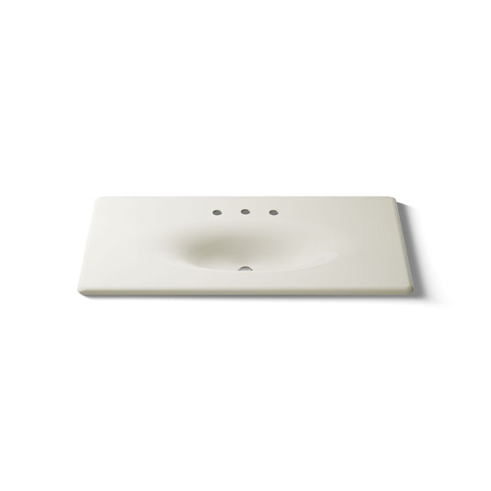 KOHLER K-3052-8 Iron/Impressions 43" Enameled Cast Iron Vanity Top with Integrated Oval Sink
