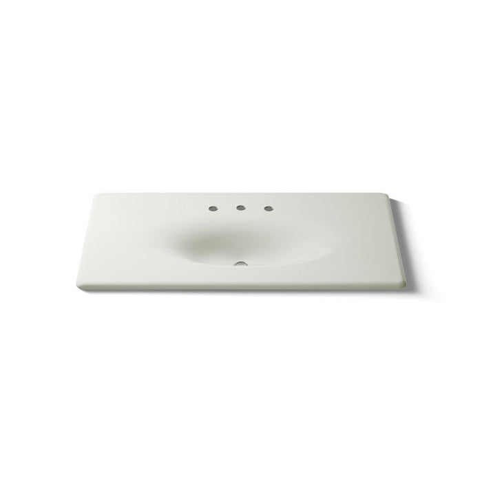 KOHLER K-3052-8 Iron/Impressions 43" Enameled Cast Iron Vanity Top with Integrated Oval Sink, dune - view 5