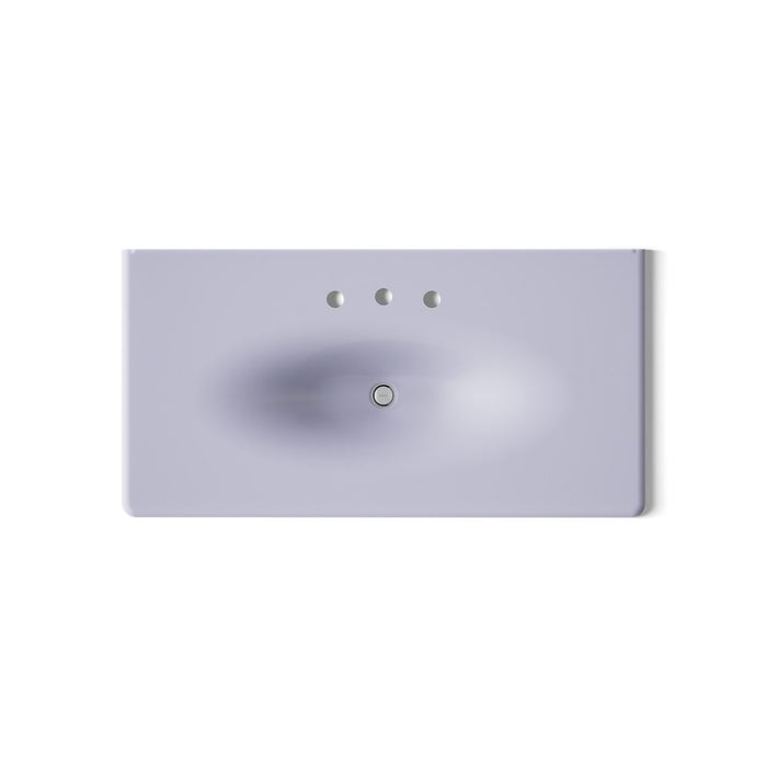 KOHLER K-3052-8 Iron/Impressions 43" Enameled Cast Iron Vanity Top with Integrated Oval Sink, lavender grey - view 2
