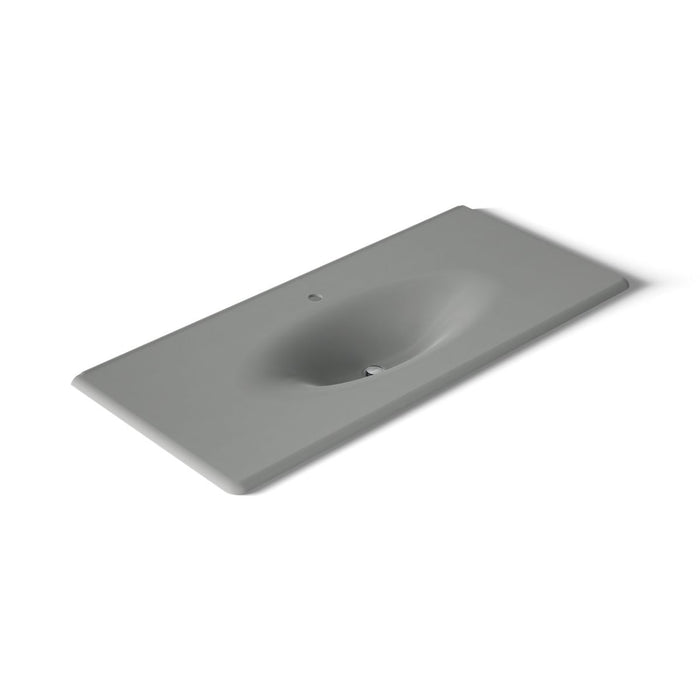 KOHLER K-3053-1 Iron/Impressions 49" Enameled Cast Iron Vanity Top with Integrated Oval Sink