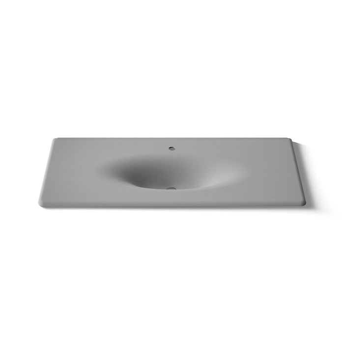 KOHLER K-3053-1 Iron/Impressions 49" Enameled Cast Iron Vanity Top with Integrated Oval Sink