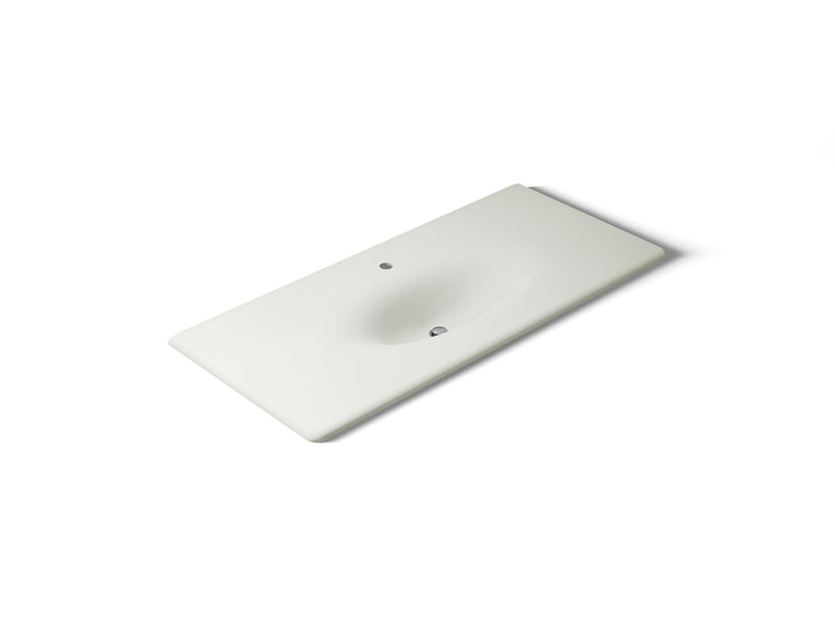KOHLER K-3053-1 Iron/Impressions 49" Enameled Cast Iron Vanity Top with Integrated Oval Sink