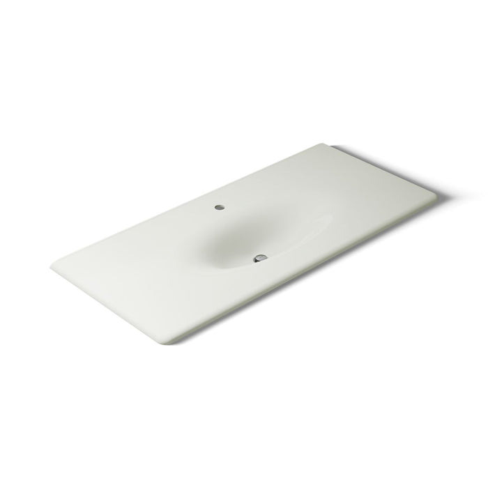 KOHLER K-3053-1 Iron/Impressions 49" Enameled Cast Iron Vanity Top with Integrated Oval Sink