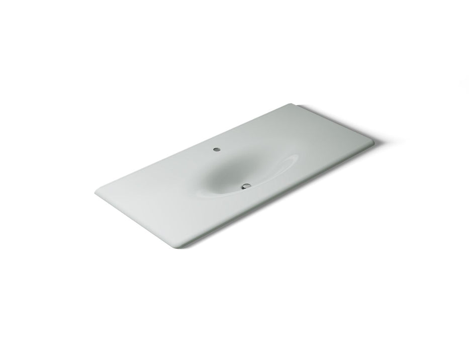 KOHLER K-3053-1 Iron/Impressions 49" Enameled Cast Iron Vanity Top with Integrated Oval Sink