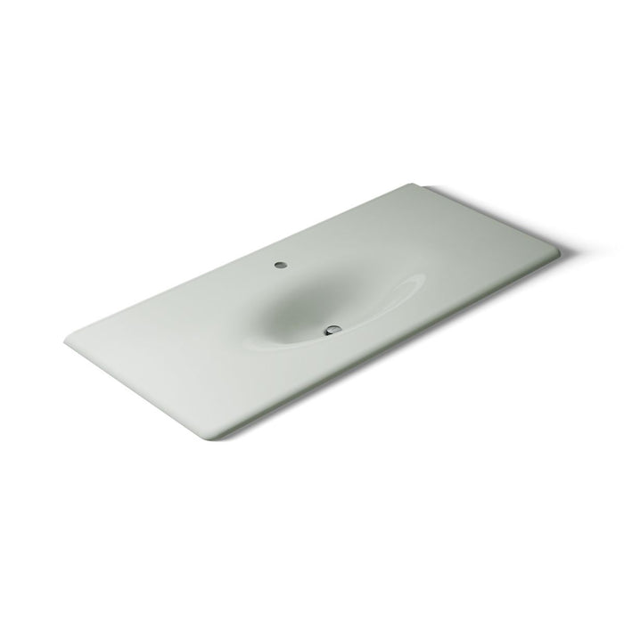 KOHLER K-3053-1 Iron/Impressions 49" Enameled Cast Iron Vanity Top with Integrated Oval Sink, sea salt - view 3