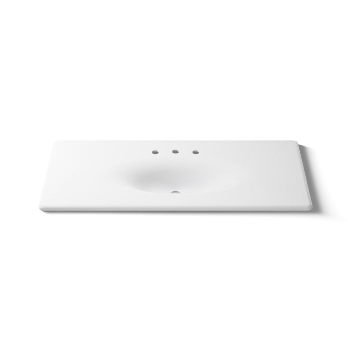 KOHLER Iron/Impressions 49" Enameled cast iron vanity top with integrated oval sink