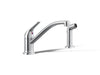KOHLER K-30614 Jolt Single-handle kitchen sink faucet with side sprayer, polished chrome
