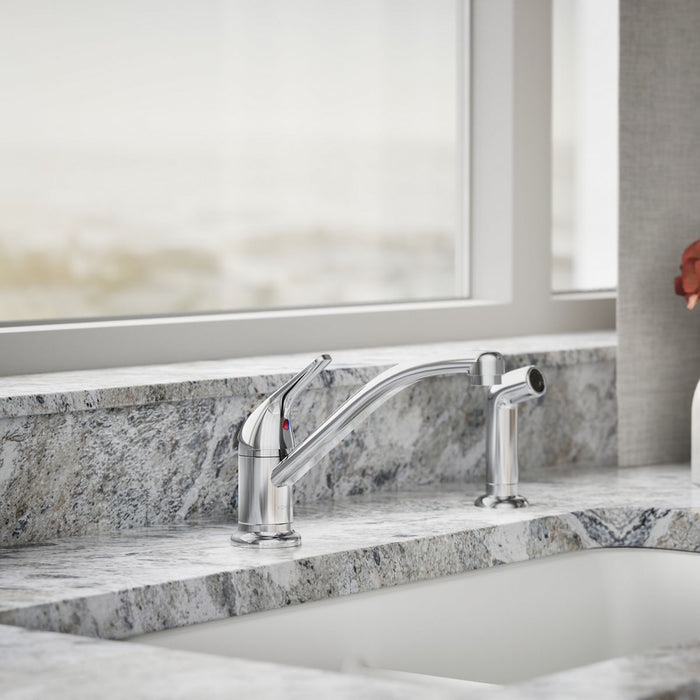KOHLER K-30614 Jolt Single-handle kitchen sink faucet with side sprayer, polished chrome - view 5
