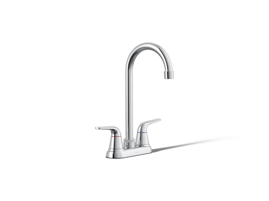 KOHLER K-30617 Jolt Two-handle bar sink faucet, polished chrome