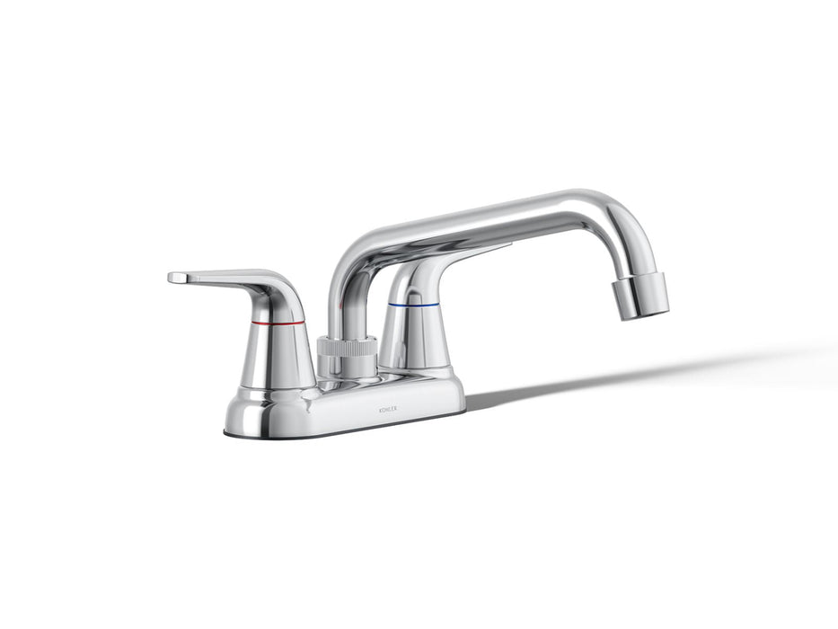 KOHLER K-30618 Jolt Two-handle utility sink faucet, polished chrome