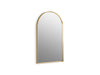 KOHLER K-30638 Essential 20" x 32" arch framed mirror, moderne brushed gold