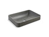 KOHLER K-30673-N WasteLAB Vox 23" rectangular vessel bathroom sink, no overflow, ashen