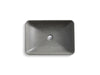 KOHLER K-30673-N WasteLAB Vox 23" rectangular vessel bathroom sink, no overflow, ashen - view 3