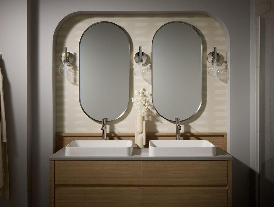 KOHLER K-30673-N WasteLAB Vox 23" rectangular vessel bathroom sink, no overflow, eggshell - view 3