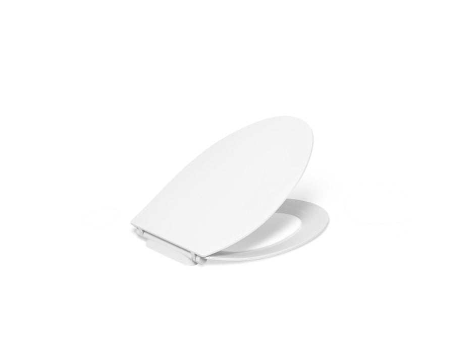 KOHLER K-30780-0 K-30780 Carbyne Quiet-Close Elongated Toilet Seat, white
