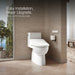 KOHLER K-30805-0 PureWash E880 Elongated Bidet Toilet Seat with Remote Control, white - view 3