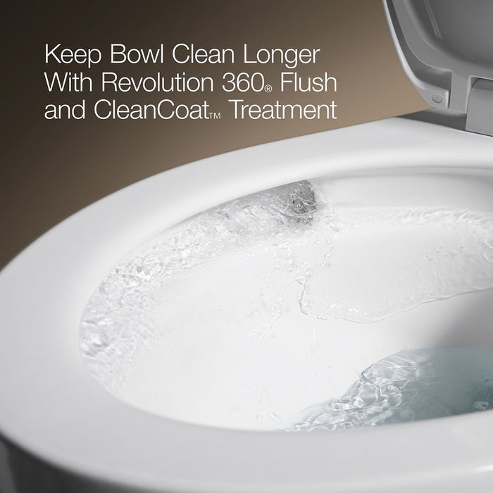 KOHLER K-31089 Highline Curve The Complete Solution® Two-piece Elongated Toilet, 1.28 GPF, White - Detail image of a product 
