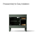 KOHLER K-31244-ASB Quo 36" Bathroom Vanity Cabinet with Sink and Quartz Top, Umbral Green - back view of product