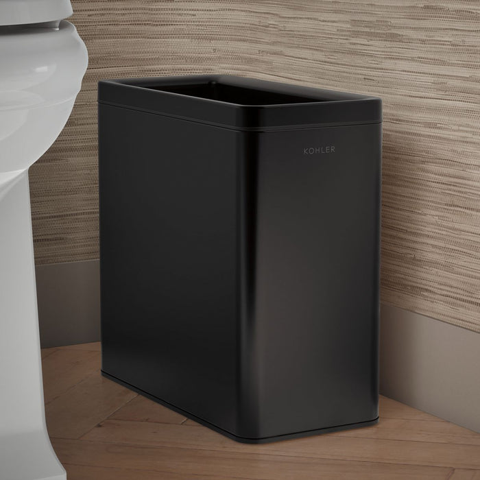 KOHLER K-31313 12-liter open-top trash can, black stainless - view 2