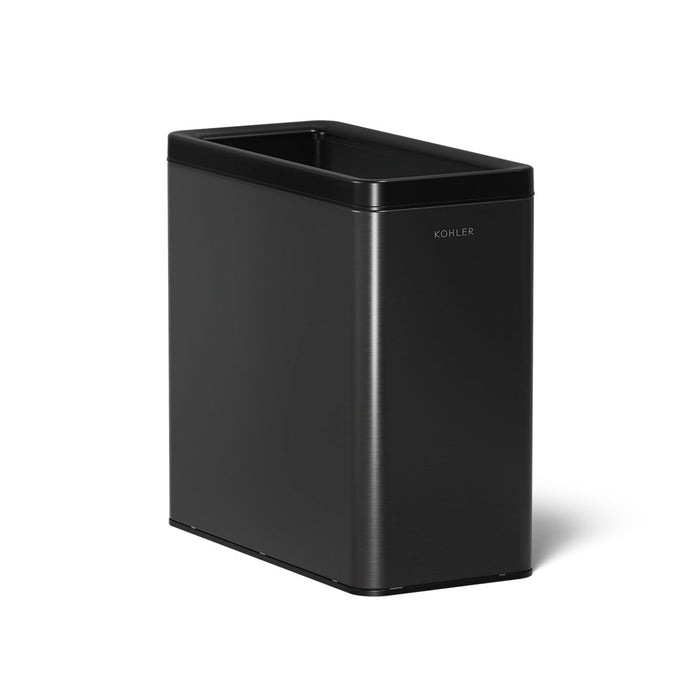 KOHLER K-31313 12-liter open-top trash can, black stainless - view 3