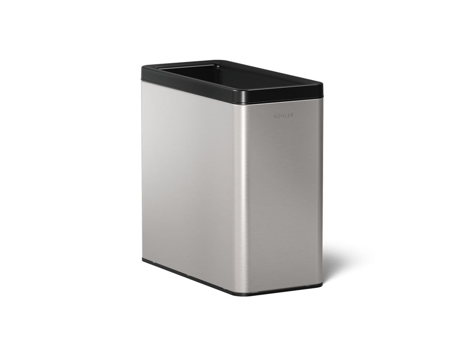 KOHLER K-31313 12-liter open-top trash can, stainless steel