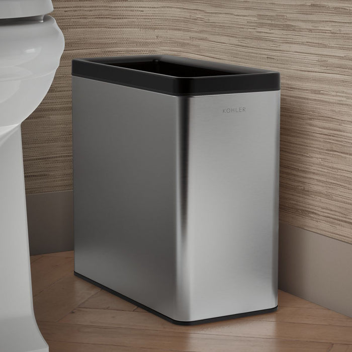 KOHLER K-31313 12-liter open-top trash can, stainless steel - view 3