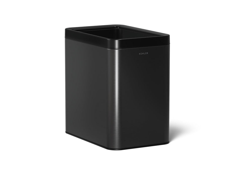 KOHLER K-31314 25-liter open-top trash can, black stainless
