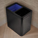 KOHLER K-31315 22-liter dual-compartment open-top trash can, black stainless - view 3