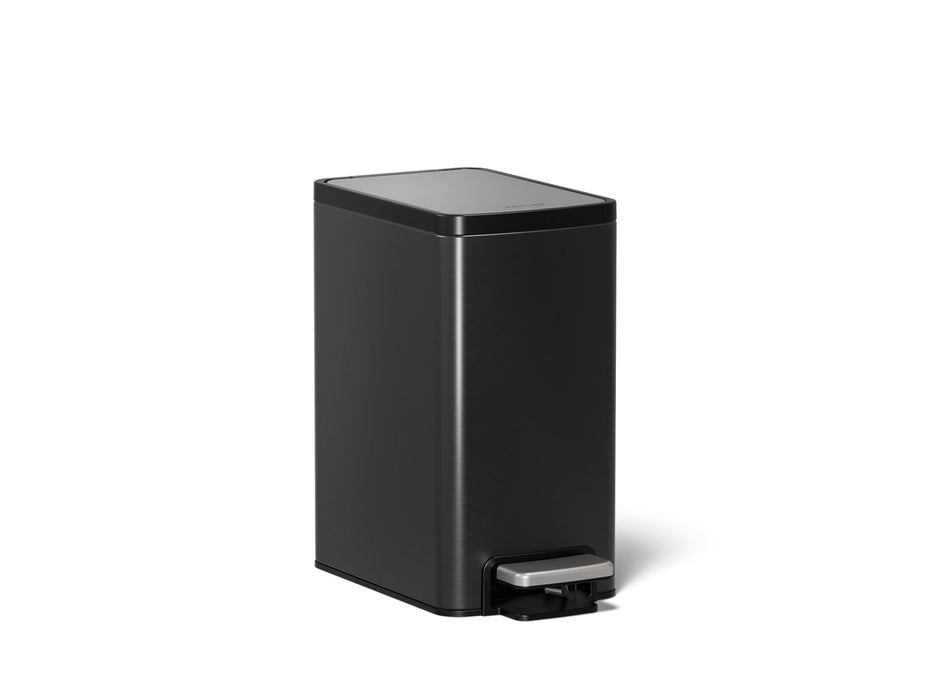 KOHLER K-31319 6-liter step trash can, black stainless