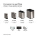 KOHLER K-31319 6-liter step trash can, black stainless - view 5