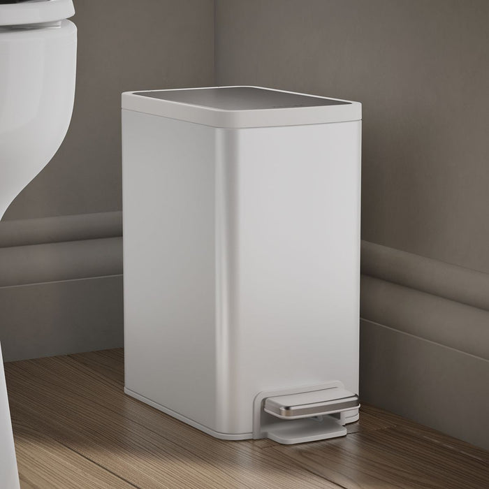 KOHLER K-31319 6-liter step trash can, stainless steel white - view 4